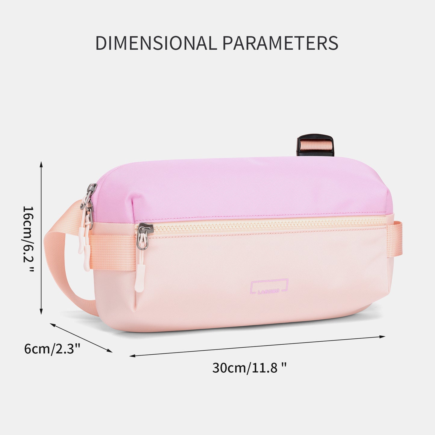 Fanny Pack Crossbody Bag for Women, Water-resistant Sling Bag with Adjustable Strap, Fashion Waist Pack for Traveling Hiking Pink