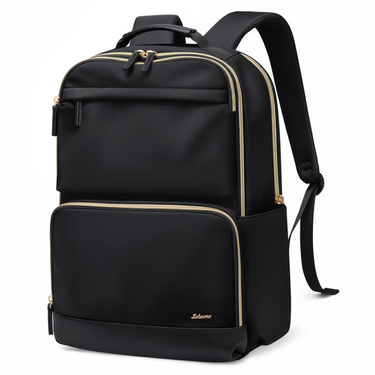 Laptop Backpack for Women: 16 Inch Work Backpack Woman Large Bookbag Waterproof College Computer Teacher Nurse Adult Backpacks Black Business Travel Purse Bag with Laptop Compartment