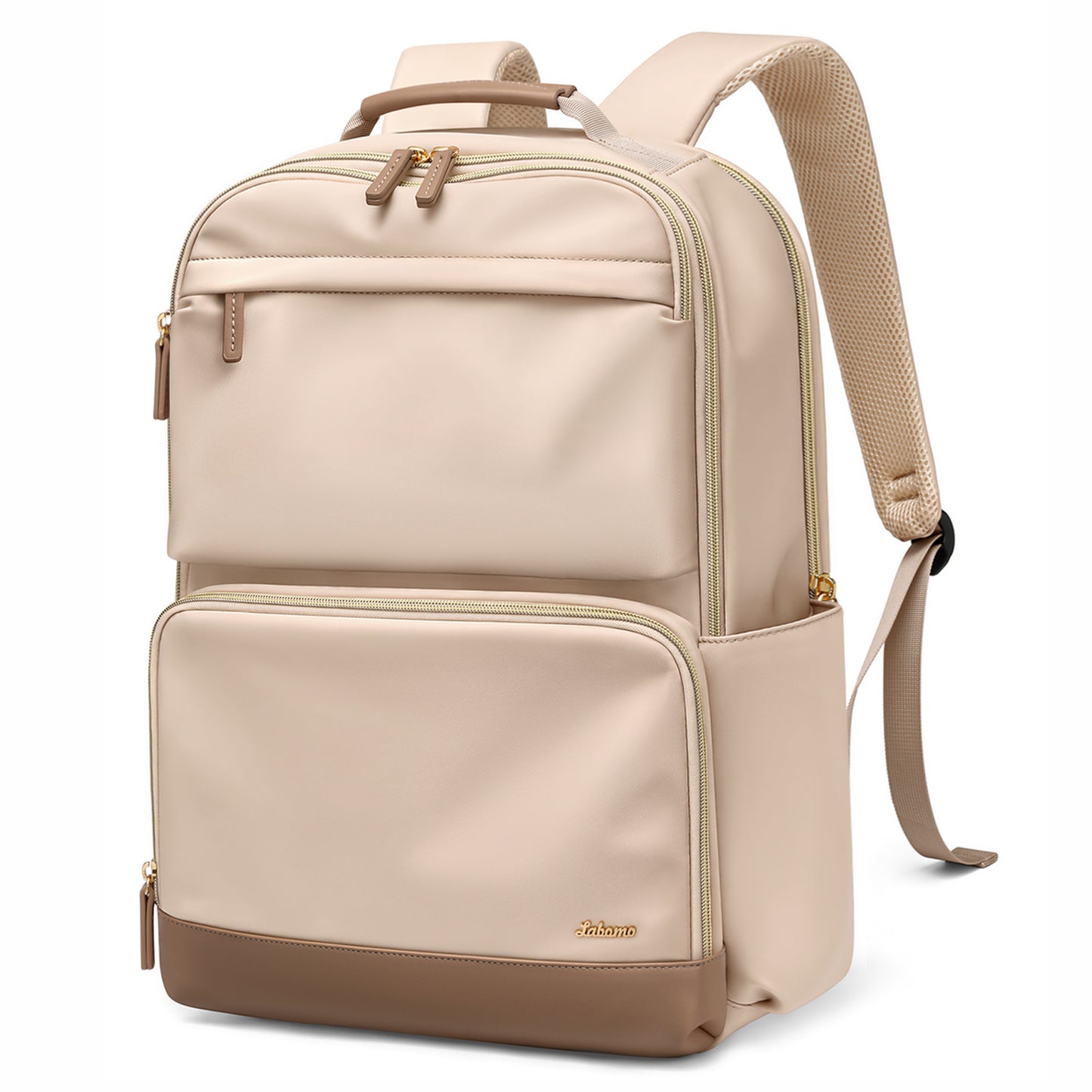 Laptop Backpack for Women: 16 Inch Work Backpack Woman Large Bookbag Waterproof College Computer Teacher Nurse Adult Backpacks Beige Business Travel Purse Bag with Laptop Compartment