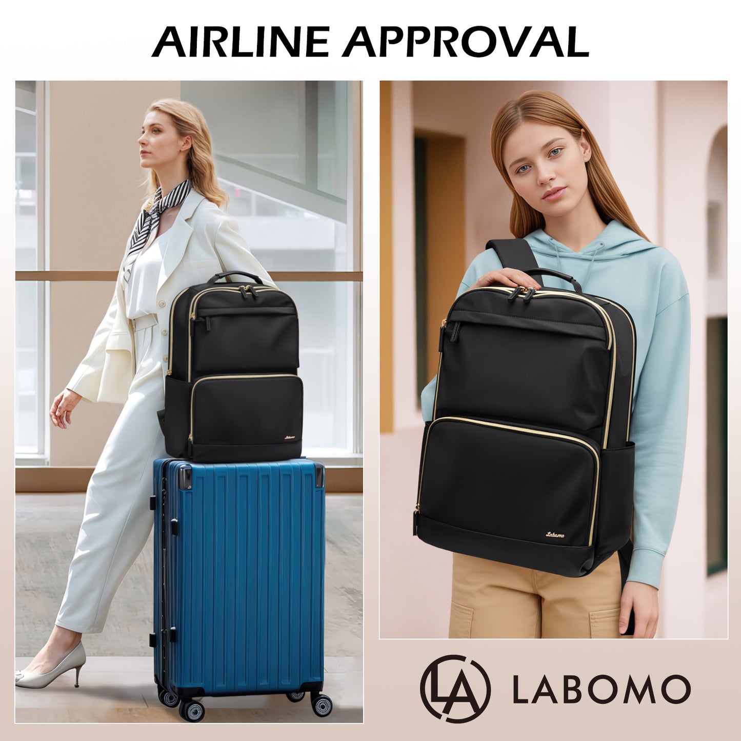 Laptop Backpack for Women: 16 Inch Work Backpack Woman Large Bookbag Waterproof College Computer Teacher Nurse Adult Backpacks Black Business Travel Purse Bag with Laptop Compartment